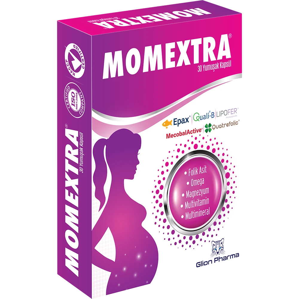 MOMEXTRA Yumuşak Kapsül ambalajı