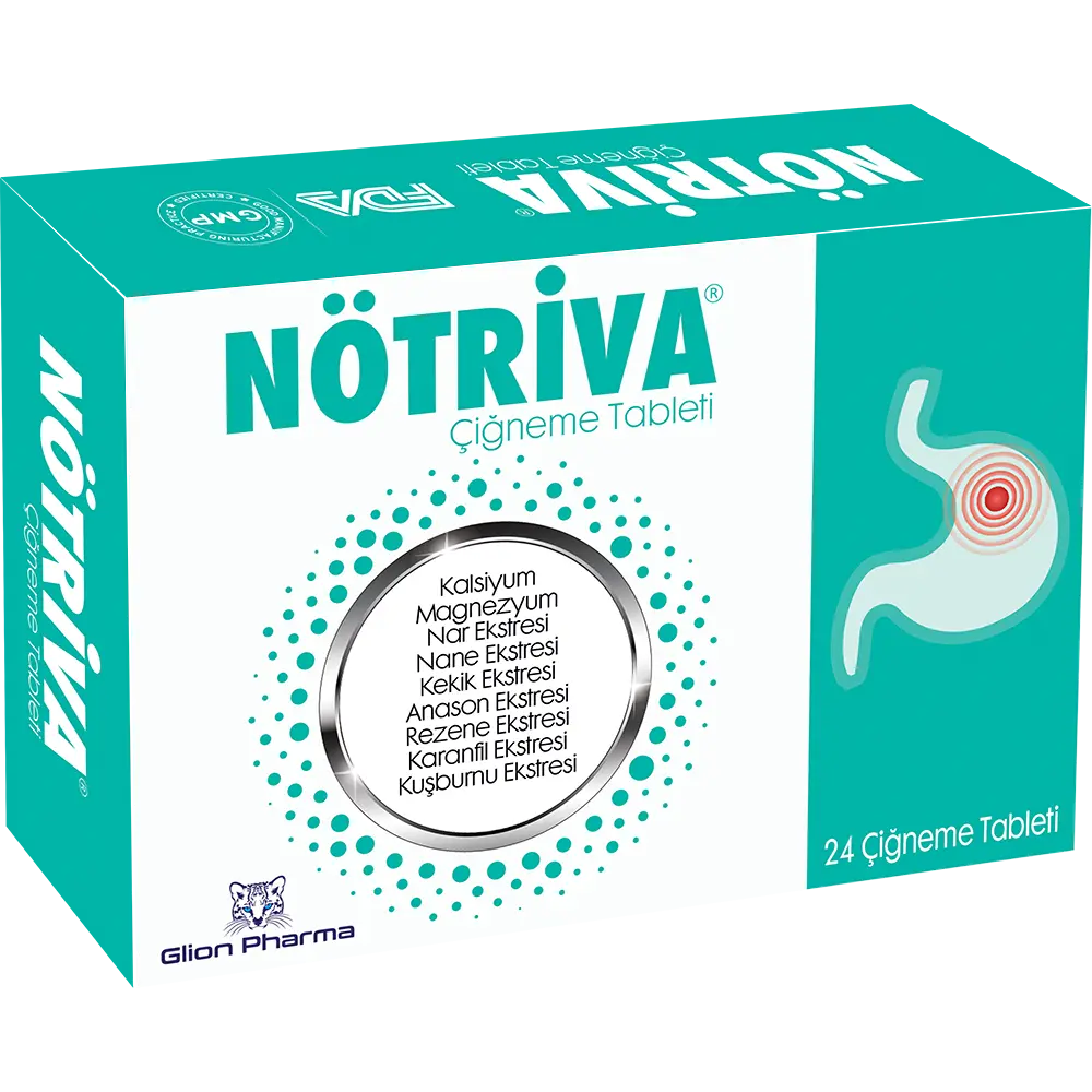NÖTRİVA Çiğneme Tableti ambalajı