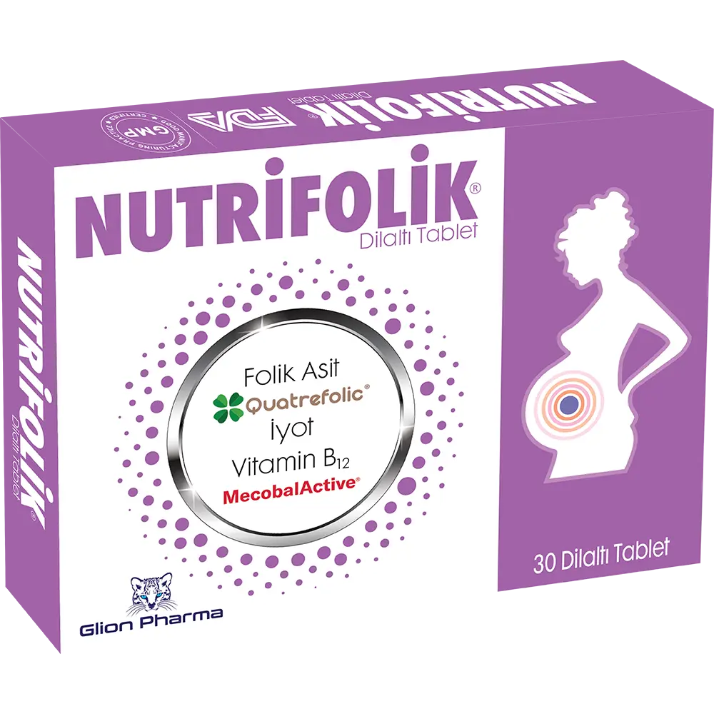 NUTRİFOLİK Dilaltı Tablet ambalajı